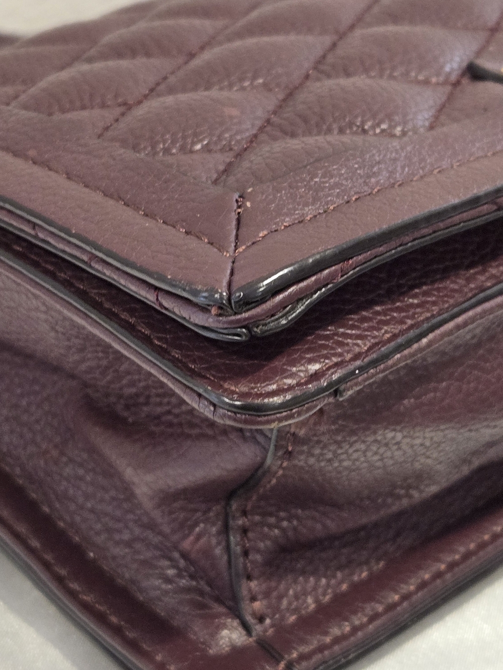 Rebecca Minkoff Quilted Leather Crossbody in Deep Plum - Picture 8 of 15
